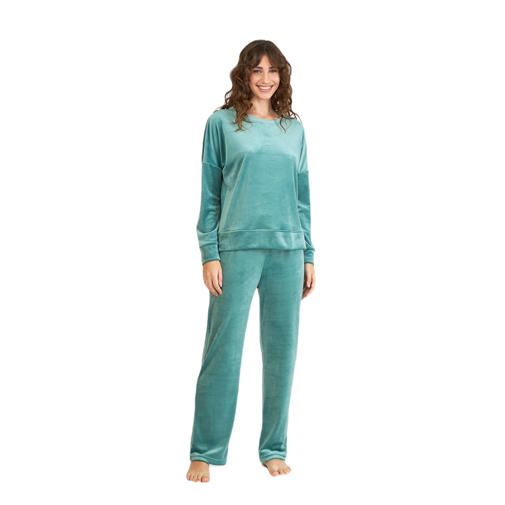 Harmony Women's Winter Pijamas Velvet Regular Fit