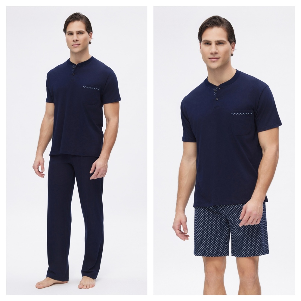 Minerva Men's Summer Cotton Pijamas 3P